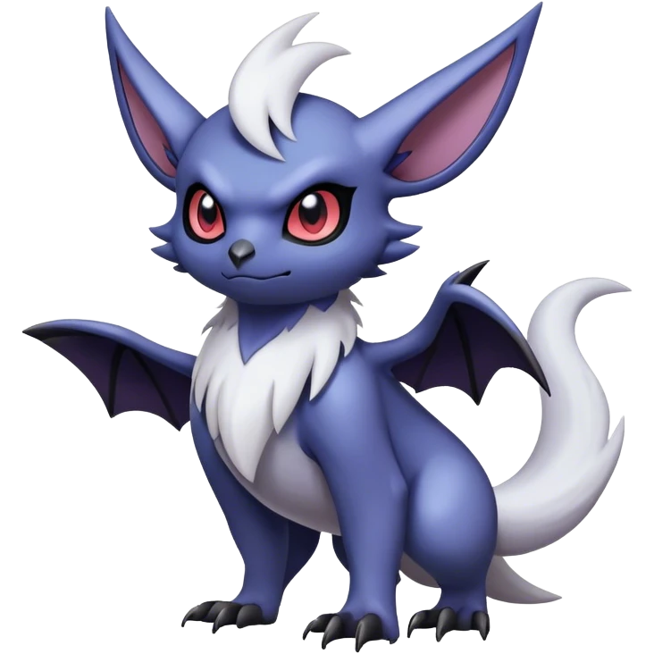 Edgy Cool Kawaii Noibat-Absol-Pokemon Full Body emoji