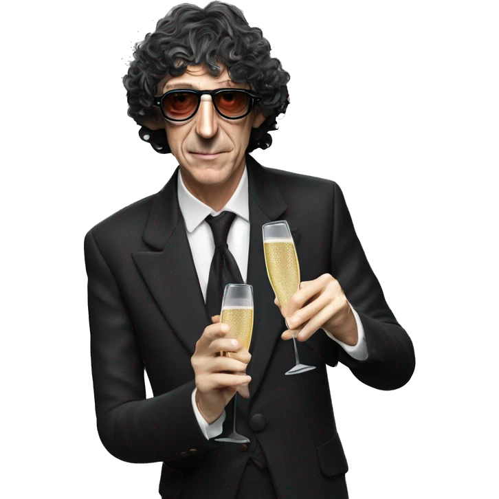 charly garcia tomando champagne emoji
