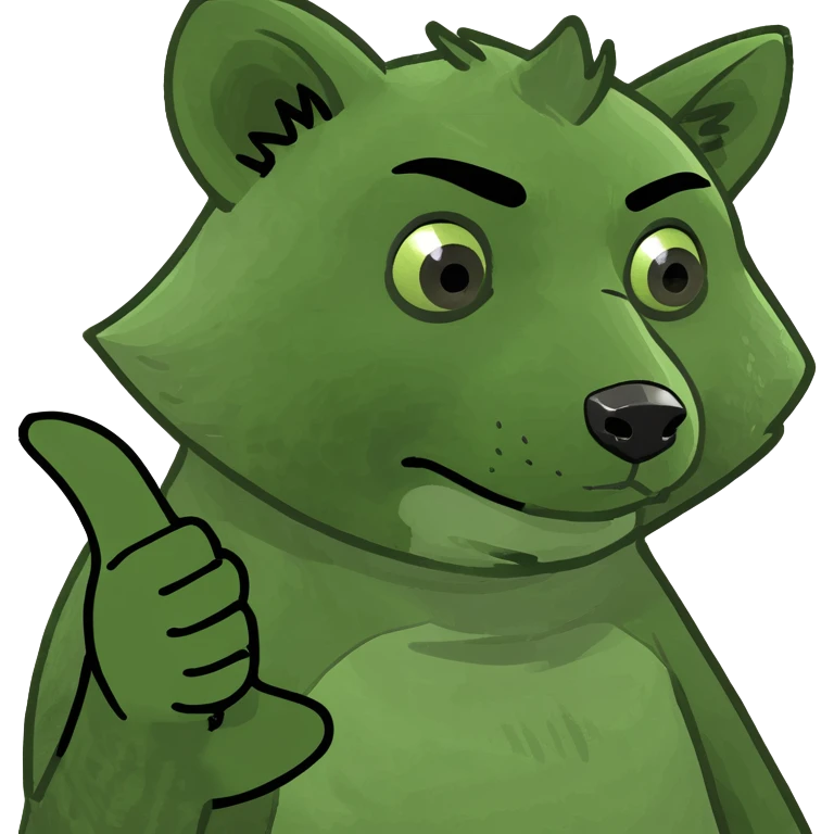 A raccoon point a gym at its head emoji