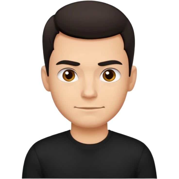 An arrogant guy in a black t-shirt  emoji