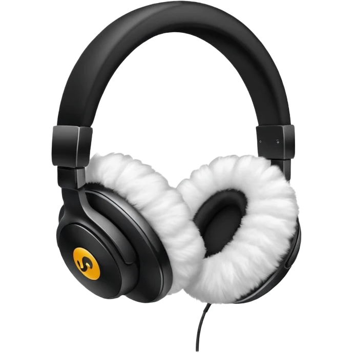 Luxury fluffy headphones  emoji