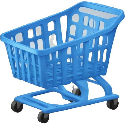 empty Blue shopping basket emoji