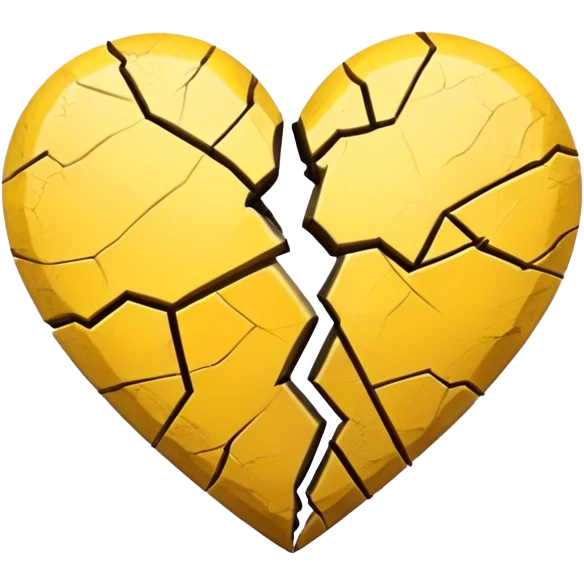 Yellow Broken heart  emoji