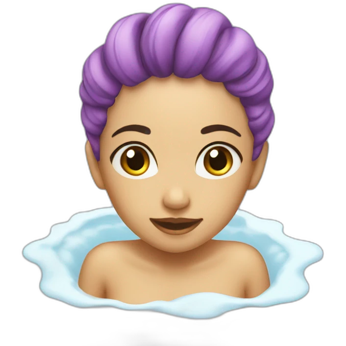 Girl bathing emoji