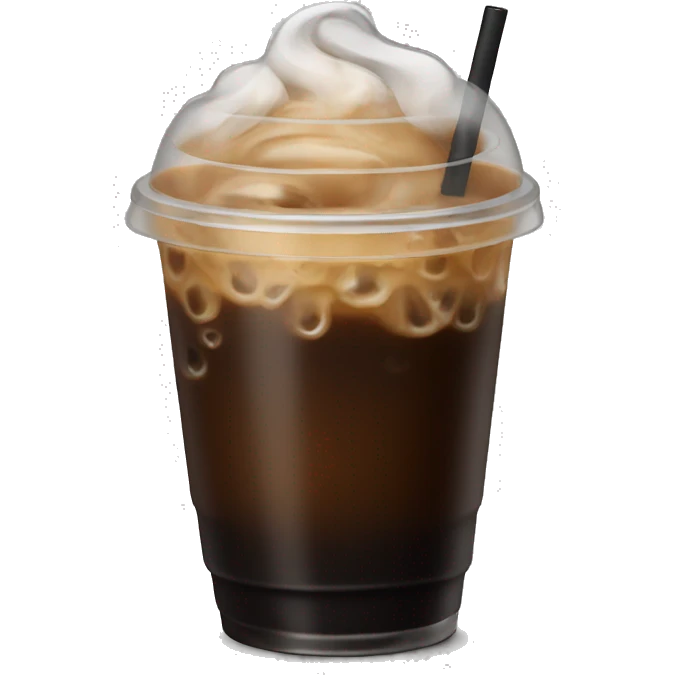 Black iced coffee emoji