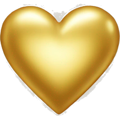 Shining gold Heart  emoji