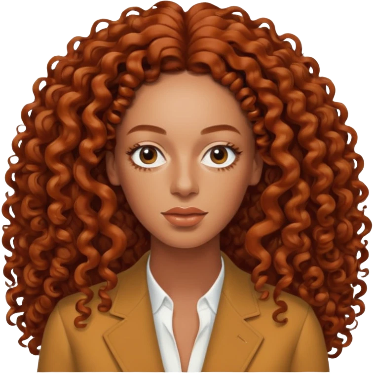 Solange Knowles with long Auburn hair emoji