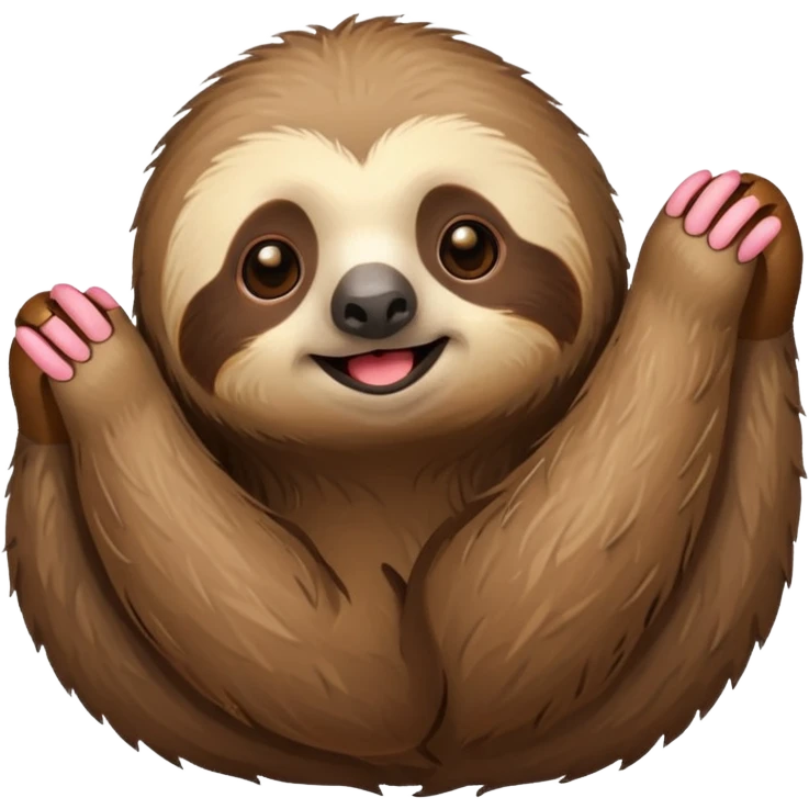 A sloth acting cute with ❤️ emojis emoji