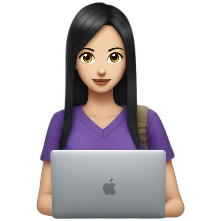 nico-robin-with-a-macbook emoji