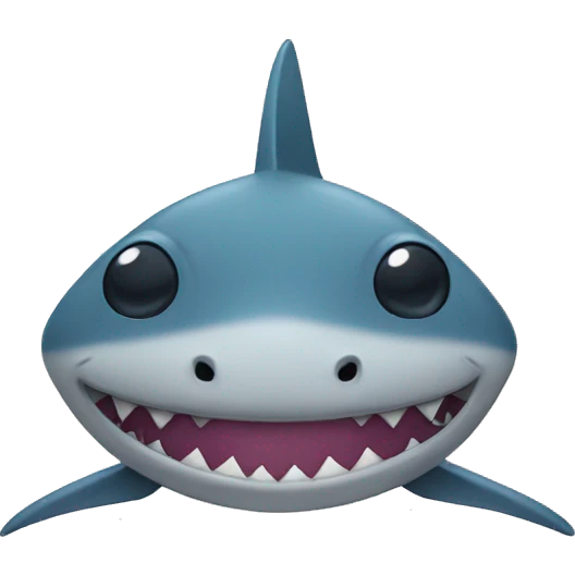 Shark with long eyelashes and a tutu emoji