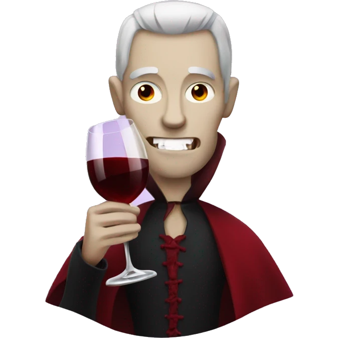 vampire with wine emoji