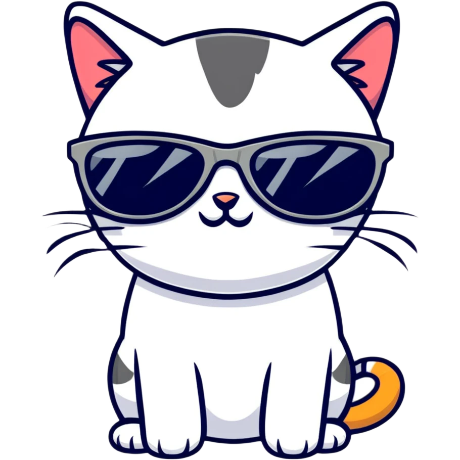 Cat with sunglasses emoji