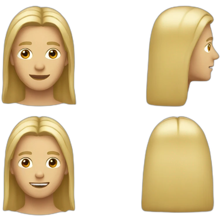 Men long blond hair emoji