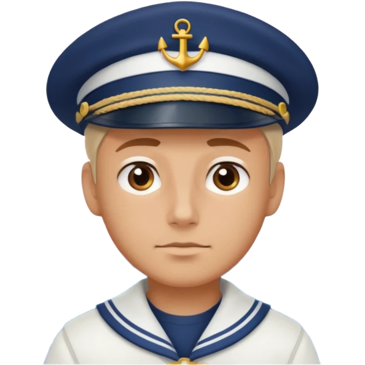 моряк наблюдающий  за морем уверенный в себе emoji