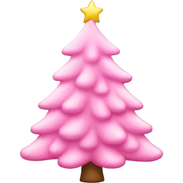 Pink Christmas tree emoji