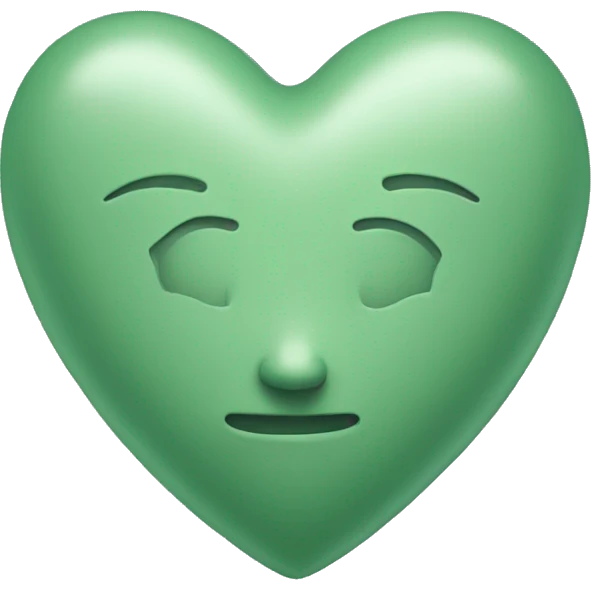 sage green heart emoji