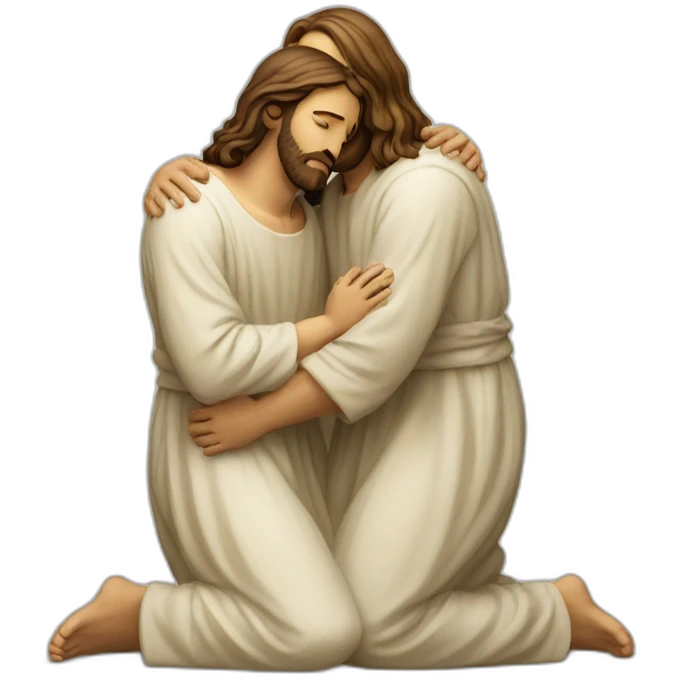 jesus christ consoling someone emoji