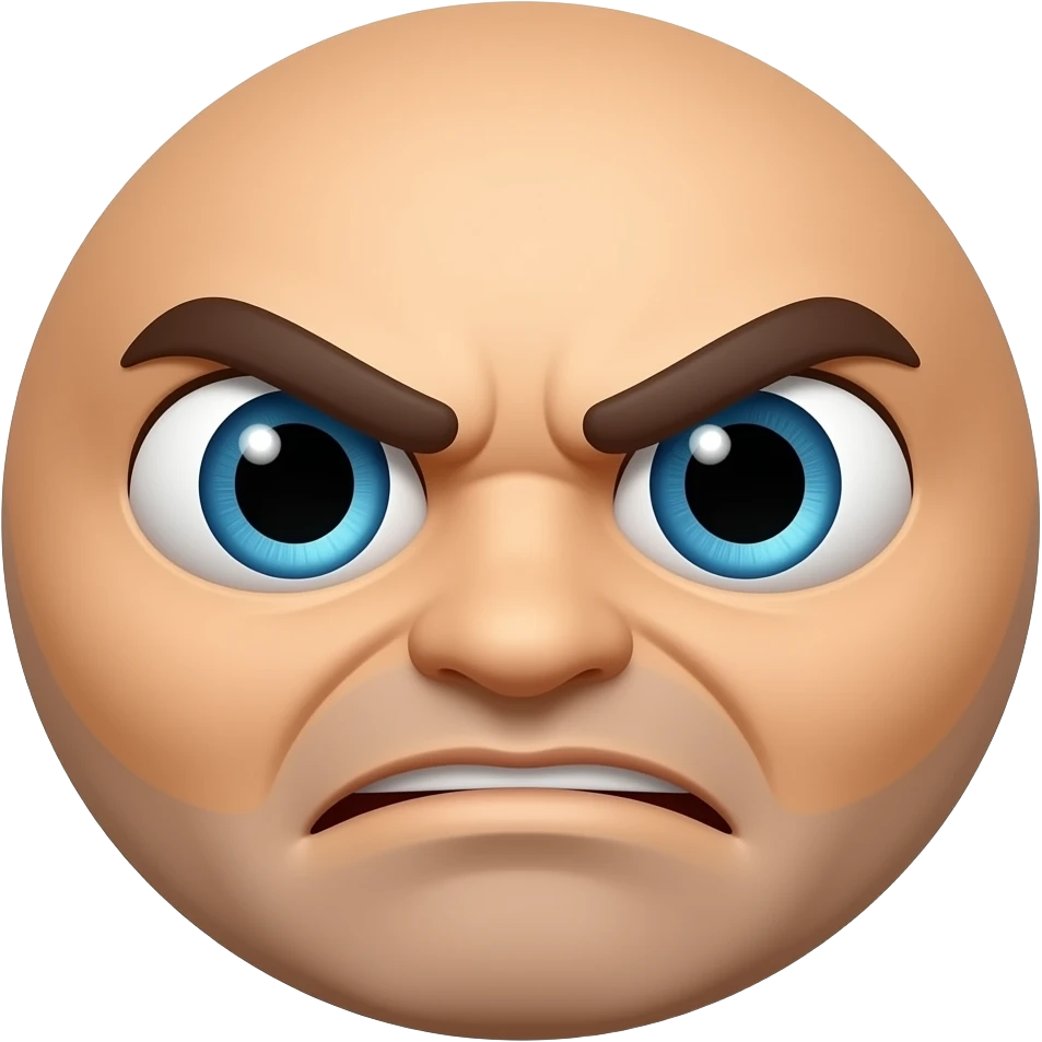 Hazme este emoji 😬 pero con un ojo chiquito y otro grande emoji