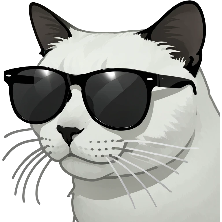 Cat with sunglasses emoji