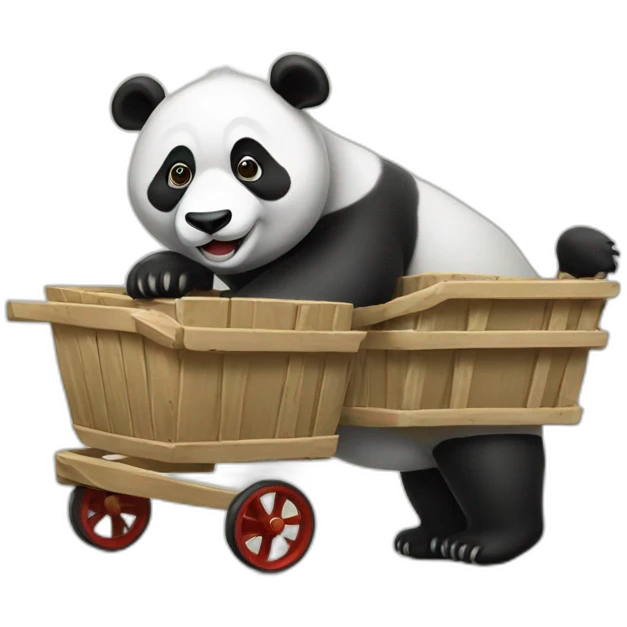 panda with cart emoji