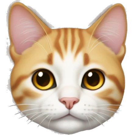 Realistic cat on wooden floor emoji