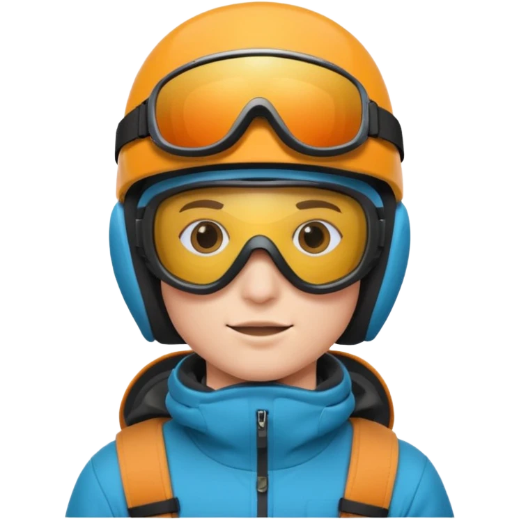 Persona con lentes de snowboard emoji