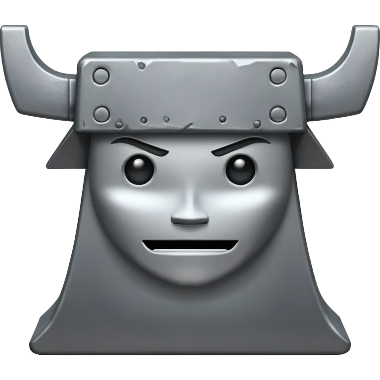 Anvil with a face emoji