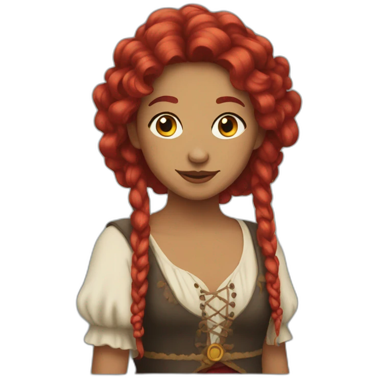 gypsy with red hair emoji