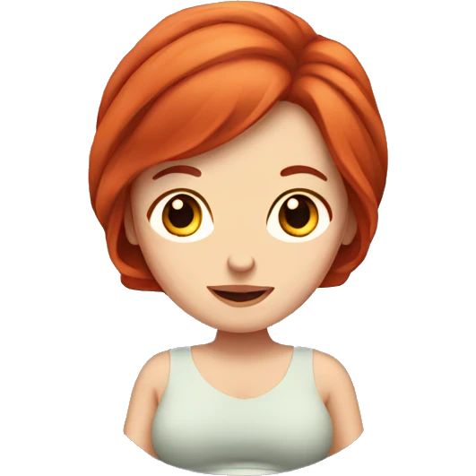 Pregnant lady with red hair emoji