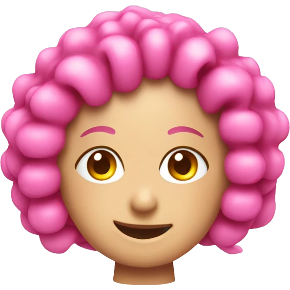 one pink plastic curler emoji