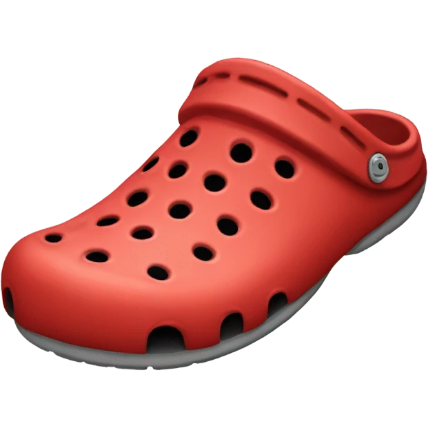 Red crocs emoji