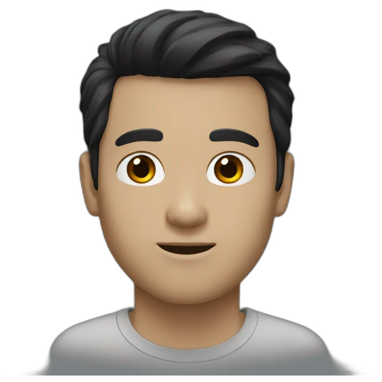 25yo white male with black hair but no face (no eyes, no nose, no mouth, no eyebrows) emoji