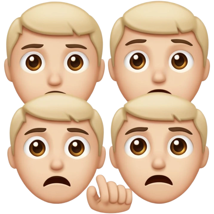 basic human emotions faces - happy, sad, angry, surprised, afraid emoji