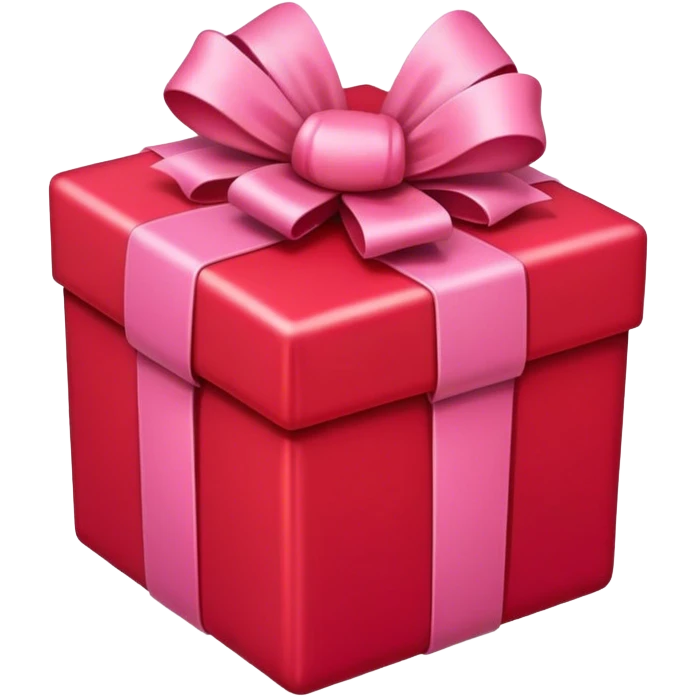 red gift with a pink bow emoji