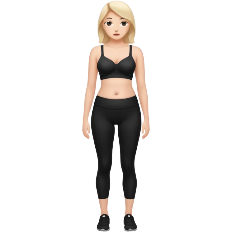 legging brassière noir gonflé ventre femme  emoji