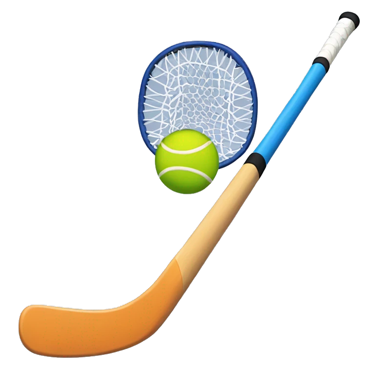 Field Hockey stick and ball emoji