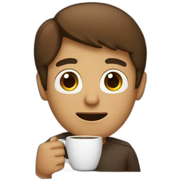 person drinking coffee emoji