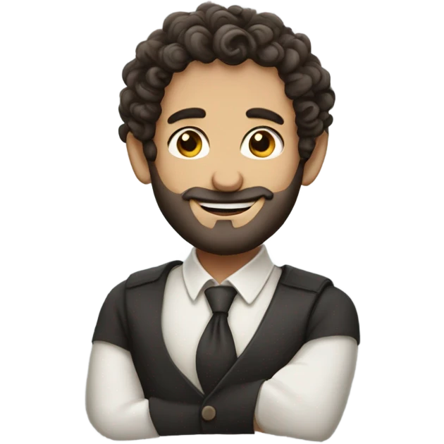 Jewish man with Jewish curls  emoji