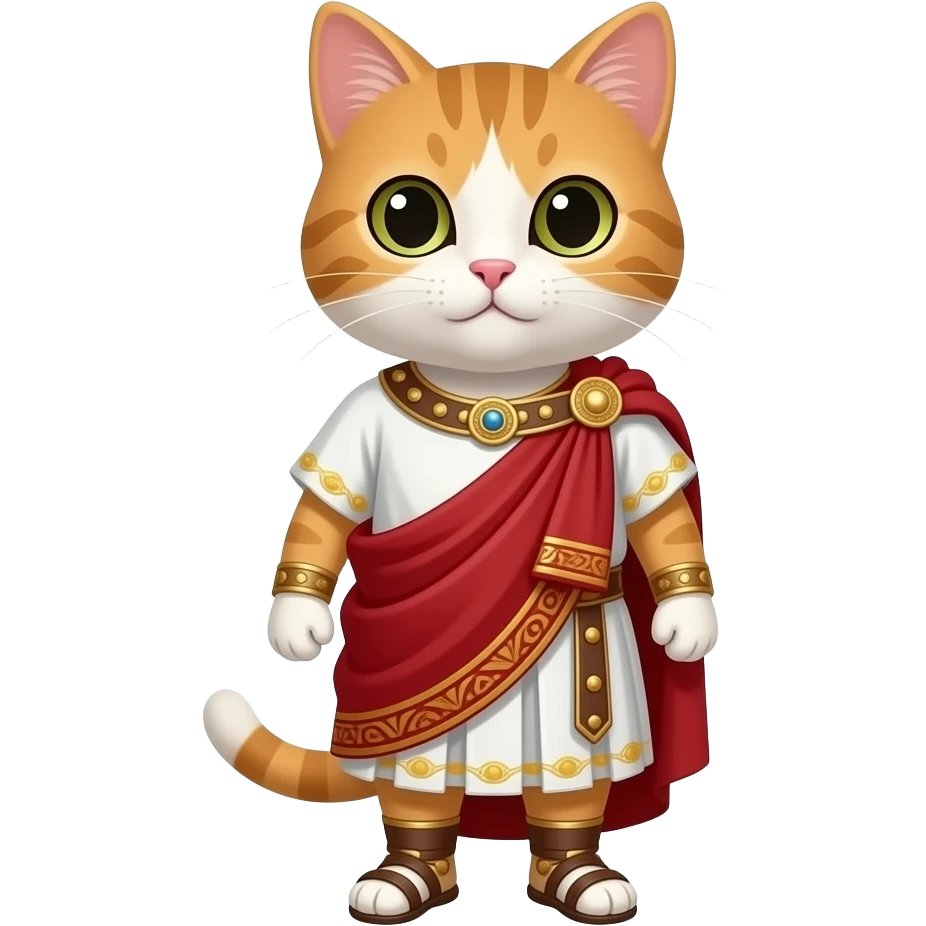 cat with clothes from ancient rome emoji