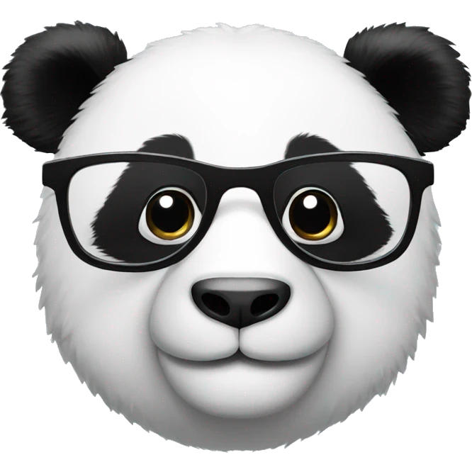 Panda mit brille emoji