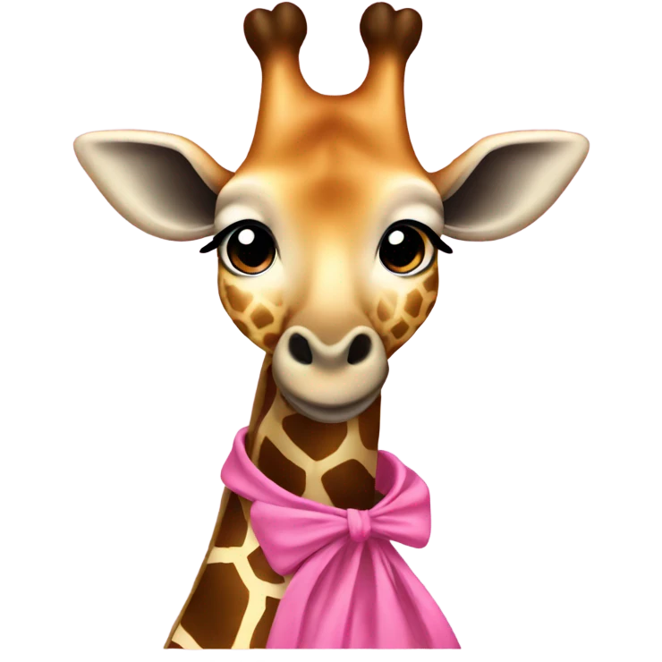 Giraffe with pink dress  emoji