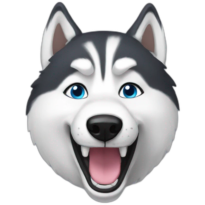 Crazy husky emoji