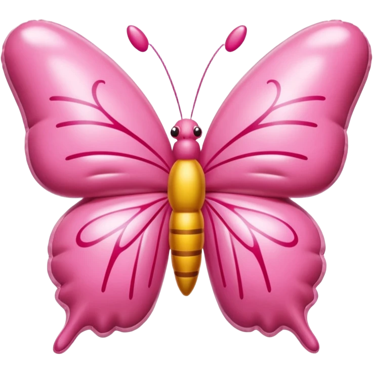   jeff koons style inflatable SPAM meat pink butterfly art emoji