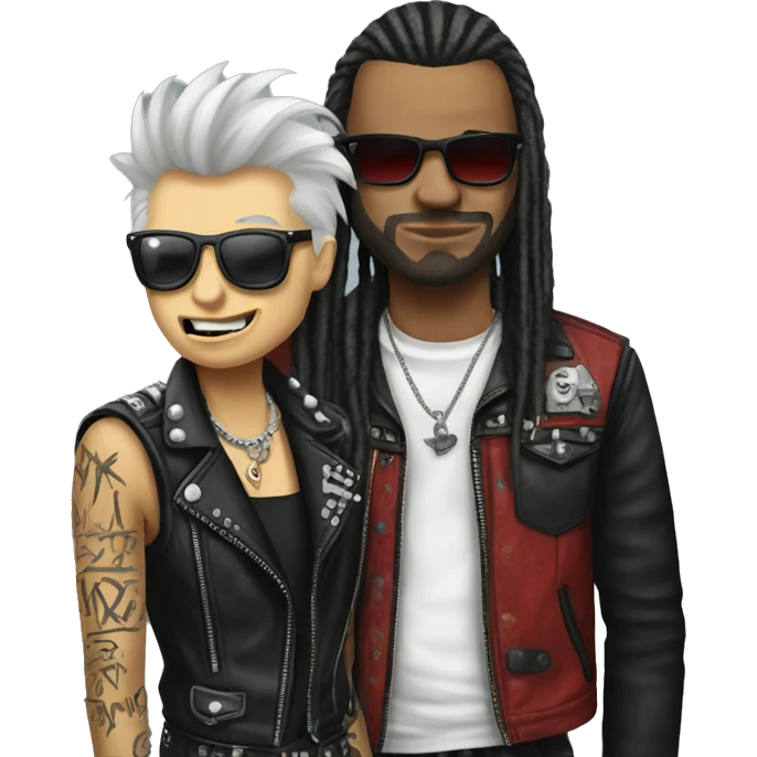 punk rocker with irocese harcut emoji