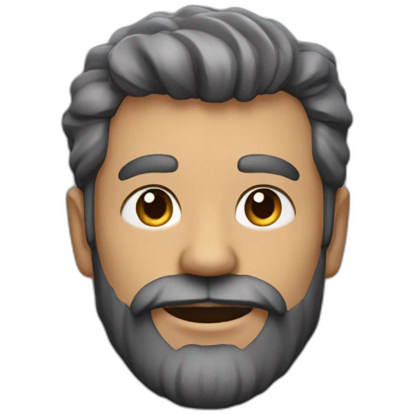 Homme chauve avec petite barbe emoji
