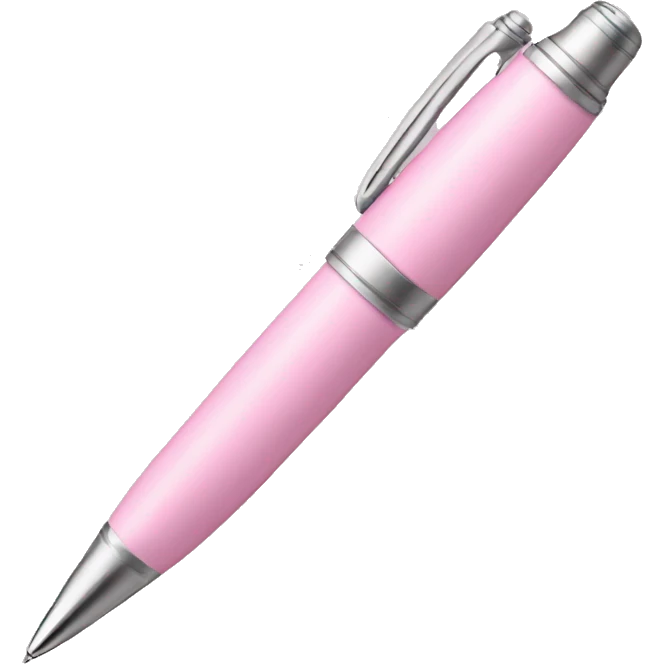 Light pink pen emoji