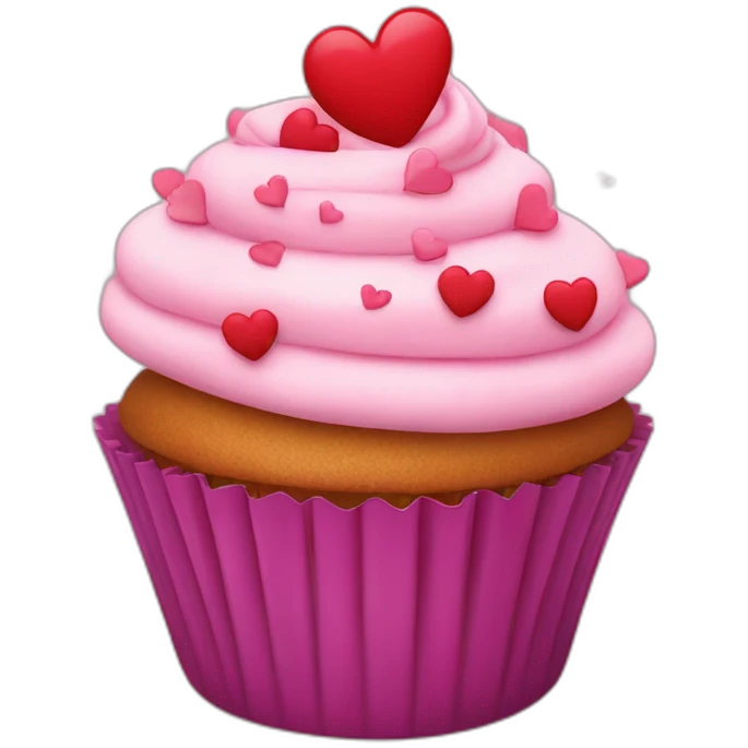 Happy Valentine’s Day cupcake emoji