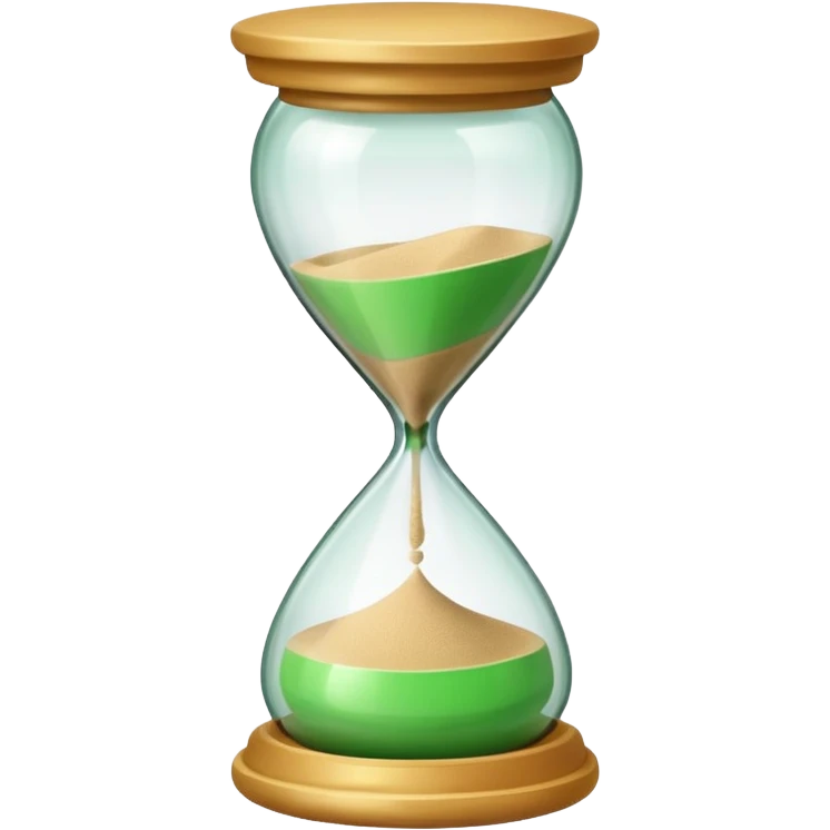 hourglass morphing emoji fading into checkmark emoji emoji