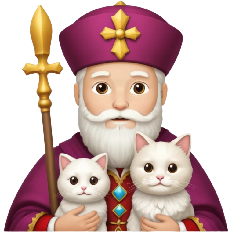 sinterklaas maar hij houd een kat vast emoji
