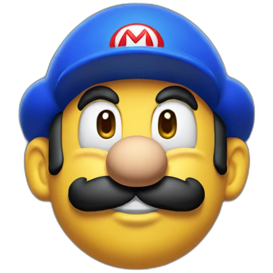 nintendo mario face with clown look emoji